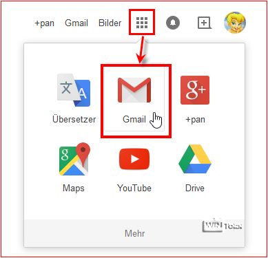 Einloggen in Gmail