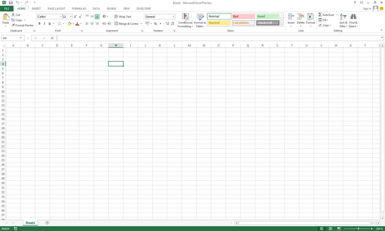 Excel mit Metro-Oberfläche