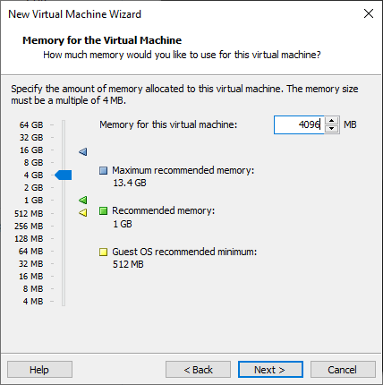 Anpassbare Speicherbelegung in VMWare Workstation