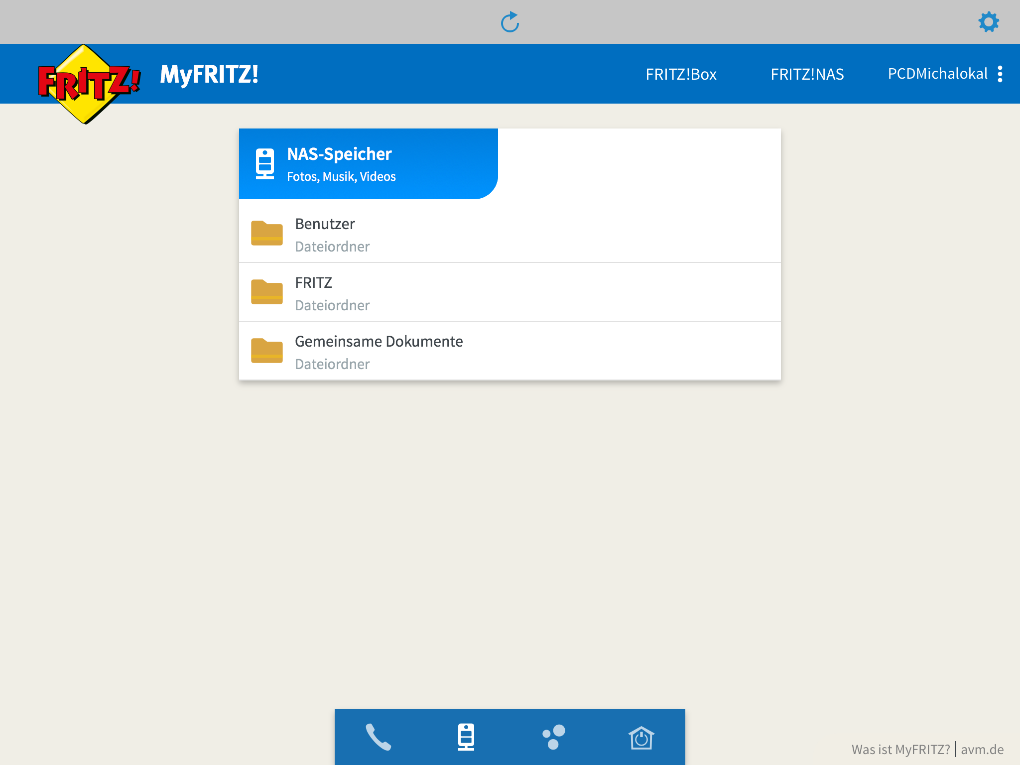 MyFRITZ App auf dem iPad