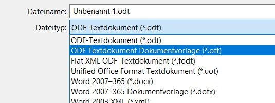 Office-Vorlagen für LibreOffice