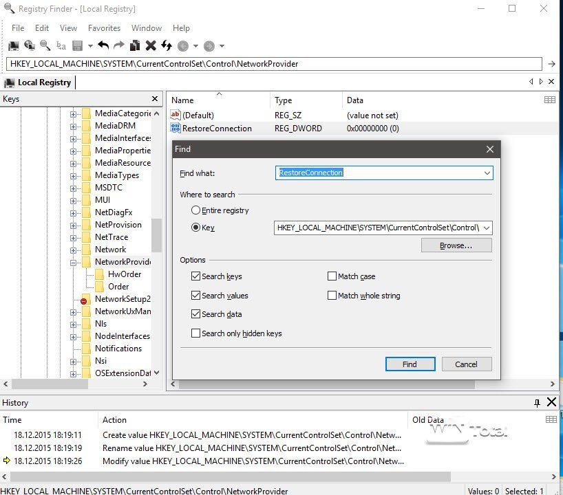 Registry-Finder ist ein alternativer Editor für die Windows Registry