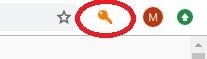 Das Avast-Schlüsselsymbol im Browser-Fenster.