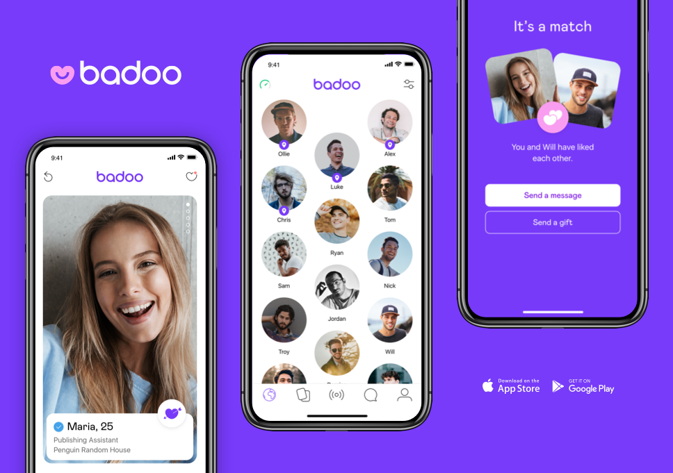 Screenshots der Badoo App