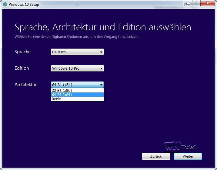 Windows 10 ISO herunterladen