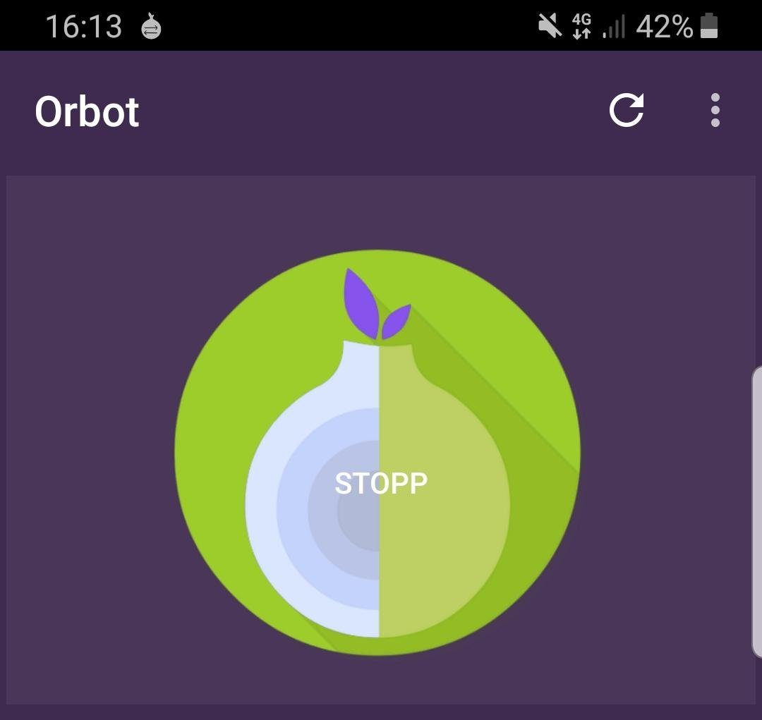 Orbot für Android bei aufgebauter Verbindung