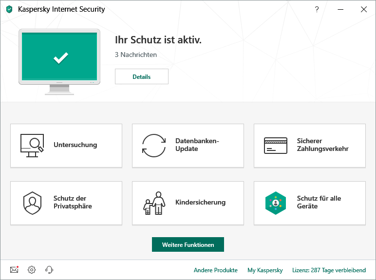 Kaspersky Internet Security 2019 Screenshot