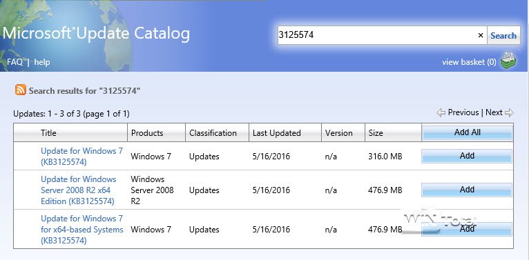 Microsoft Update Katalog
